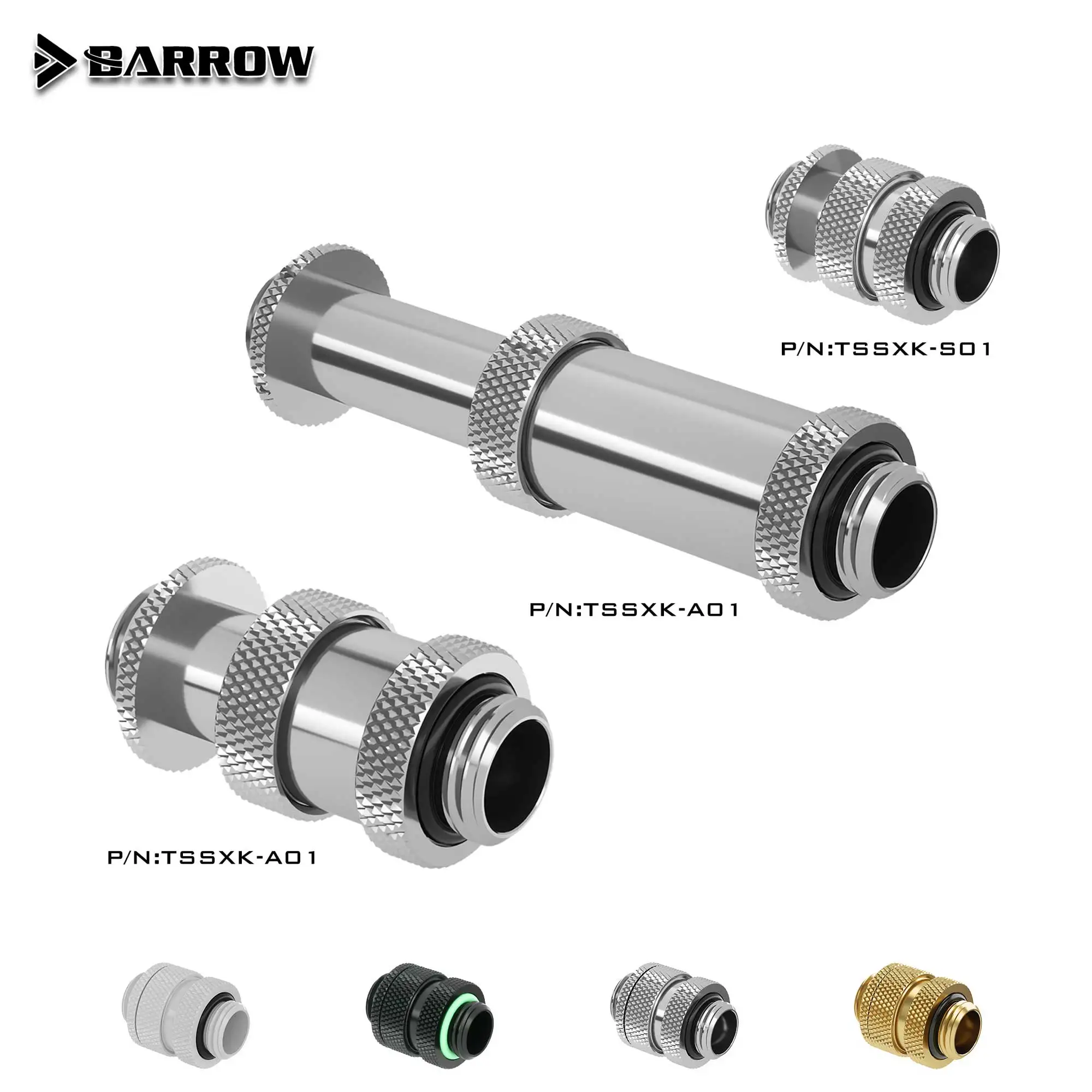 Barrow GPU Extender SLI Fittings TSSXK-B01 TSSXK-A01 TSSXK-S01 41-69/22-31/16-22MM G1/4 Male To Male  Cooling Water-cooled