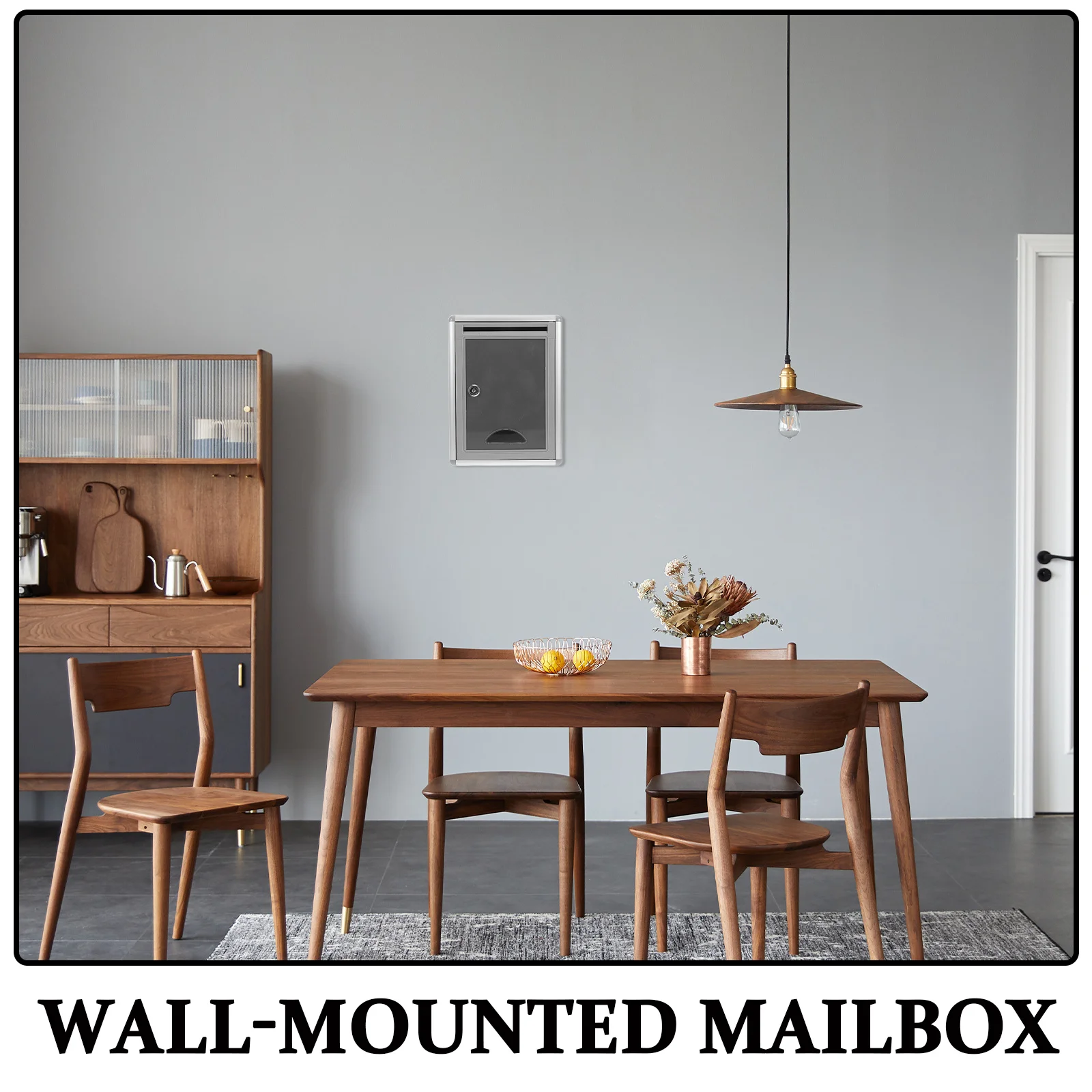 1 Zestaw Wiszącego Skrzynki Pocztowej z Zamkiem na Klucz, Montowana na Ścianie, Stylowa i Bezpieczna Skrzynka na Listy i Paczki, Do Użytku Domowego i Komercyjnego