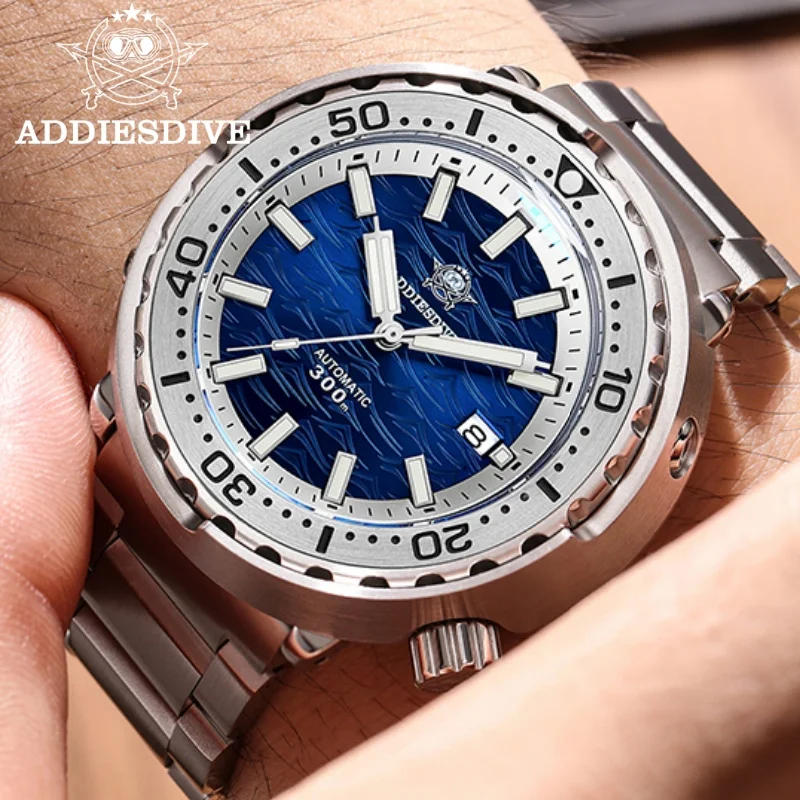 

ADDIESDIVE Men's Diving Watch Tuna AD2098 Synthetic Sapphire 30Bar Waterproof BGW9 Luminous 316L Stainless Steel Automatic Watch
