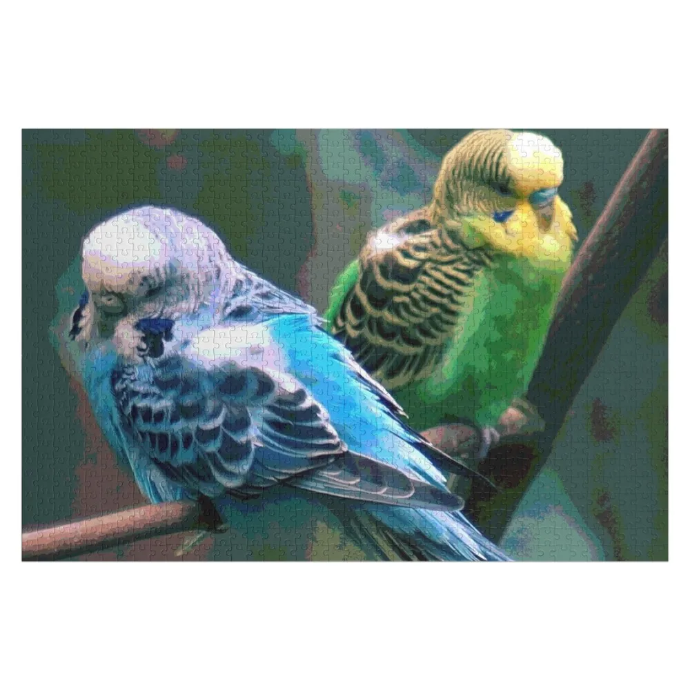 

Chubby Budgies/Parakeets Jigsaw Puzzle Custom Photo Toddler Toys With Personalized Photo Puzzle