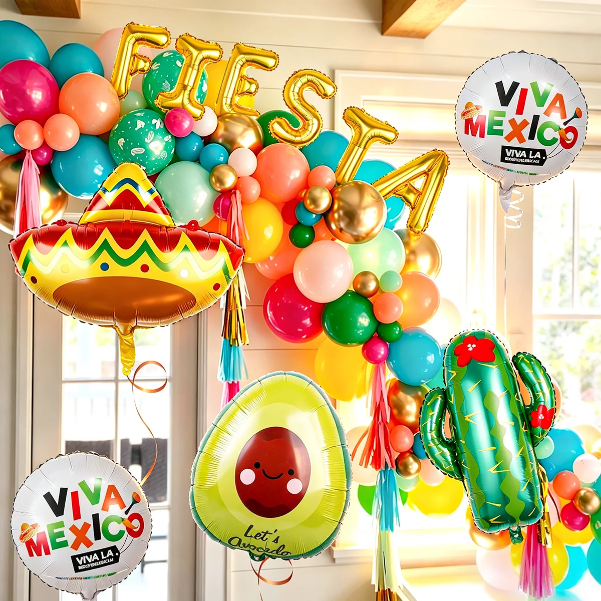 11-Piece Mexican Party Balloon Set – Perfect for Carnival, Room, Birthday, and Fiesta Decorations view 4
