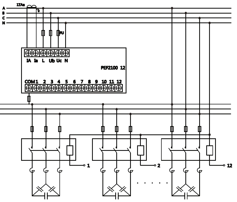 2024 HOT SALES Panel Mounted Smart Capacitor Controller 3 Phase Power Factor Correction Controller