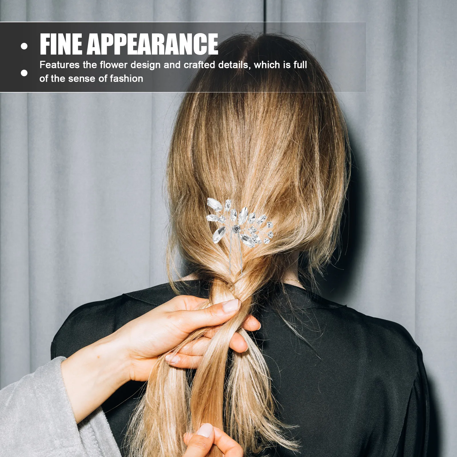 

Набор из 3 хрустальных заколок для волос: Изысканные цветочные шпильки для невесты, свадебных торжеств и повседневного использования. Элегантный модный аксессуар.