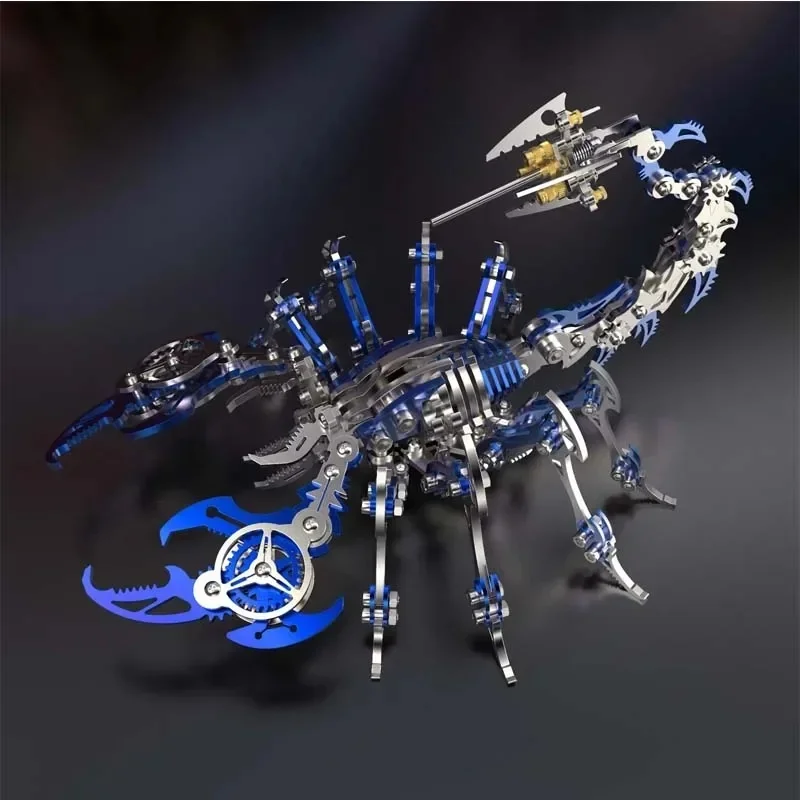 DIY 3D Metal Scorpion Mechanical Puzzle Assembly Model Kit Educational Building Toy Brain Teaser Gift for Adult Children