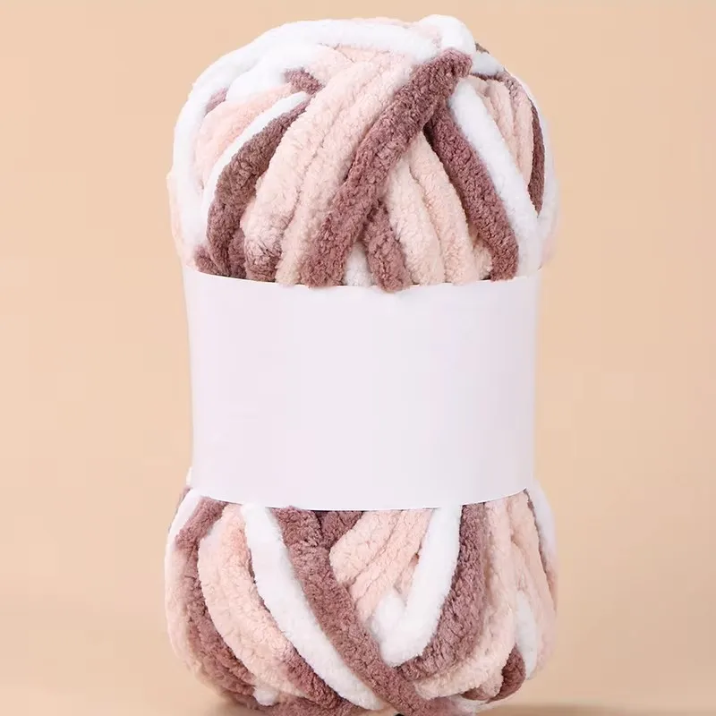 50g/roll Fantasy Color Coarse Ice Bar Arctic Velvet Yarn Handwoven DIY Scarf Hat Clothes Thread Thick Wool Crochet Stripe Thread image 2