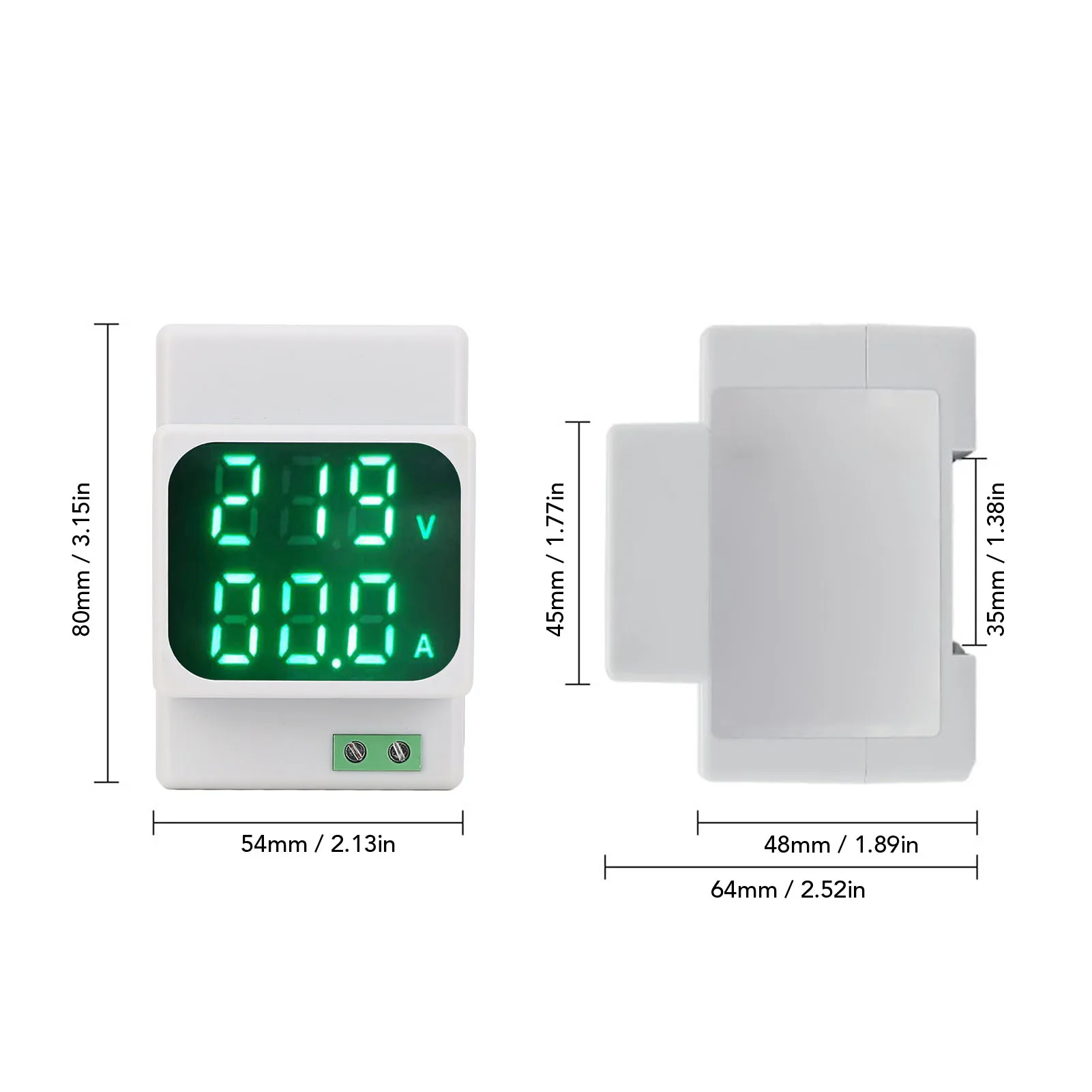 0.3-120A Digital AC Voltage Current Combination Meter 0.56in LED HD Display Multi Function Energy Meter Digital Energy Meter