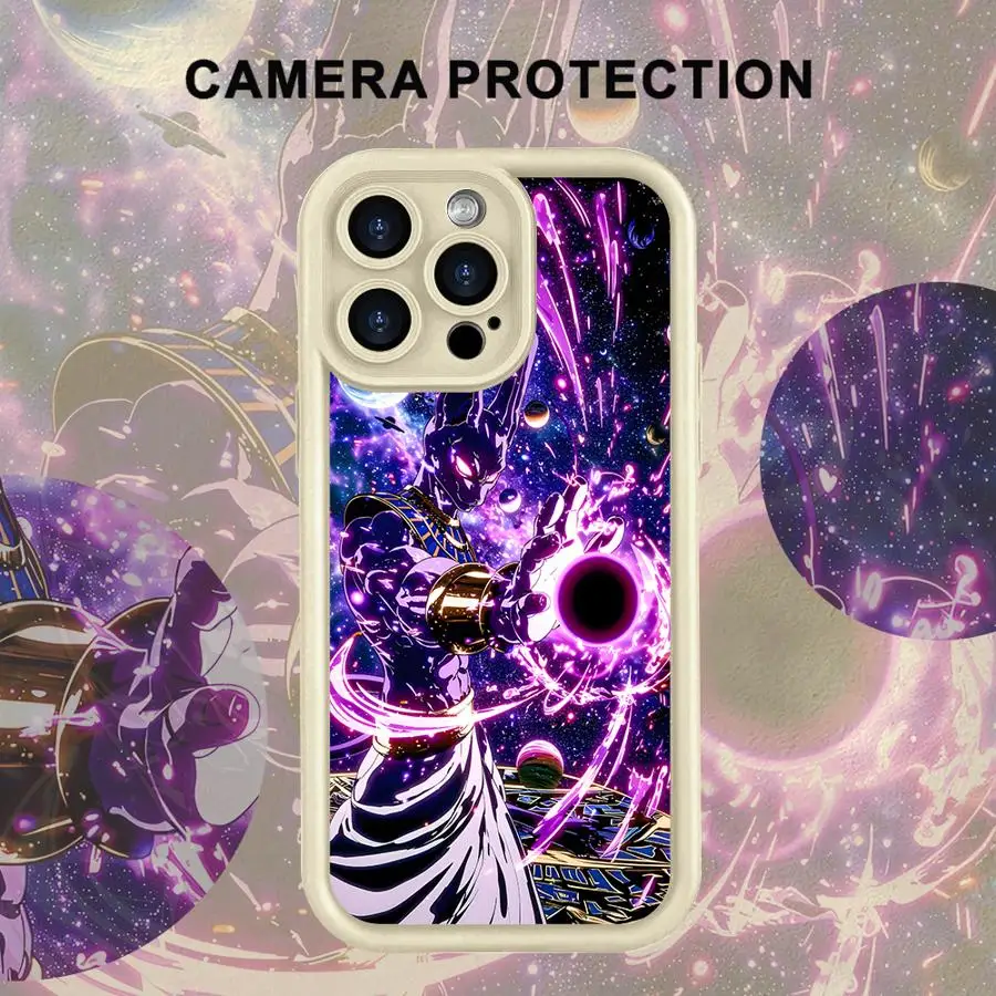Dragon Ball Son Goku Vegeta Beerus Soft Shell Phone Case for iPhone 17 Air 16e XR 13 12 11 Pro Max XS Max 15 16 14 Plus