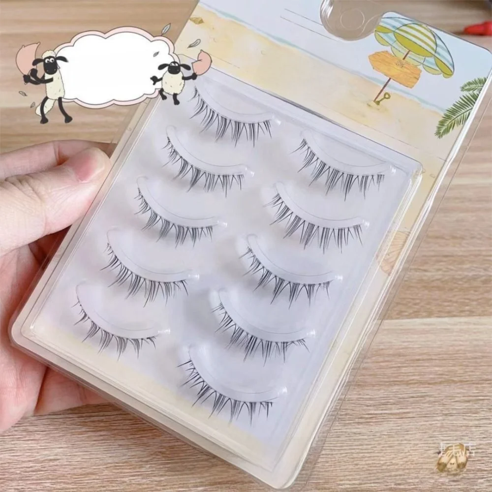 5 pares novo haste transparente cílios postiços macios naturais cílios grossos mangá extensão de cílios maquiagem dos olhos