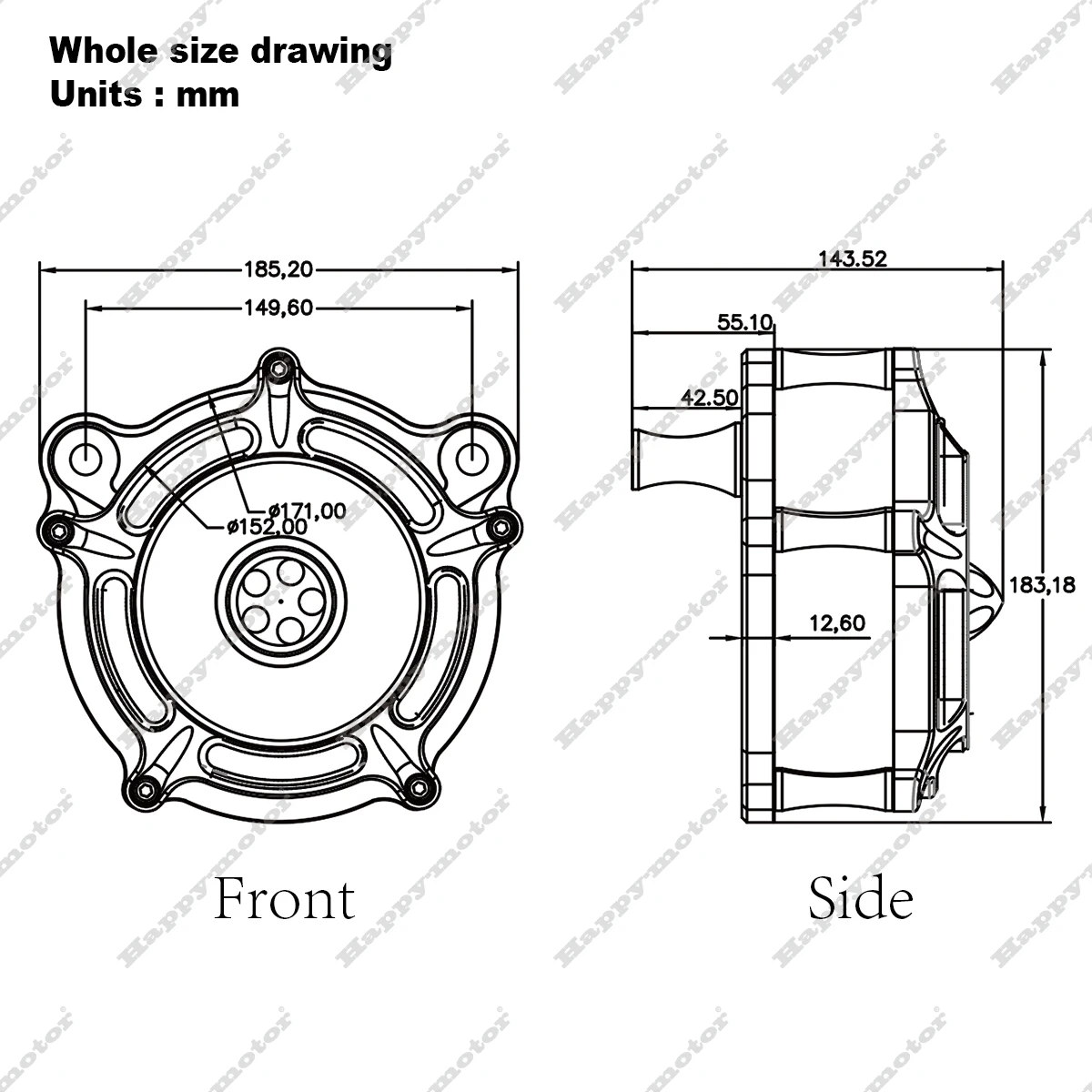 Chrome Spike Turbine Air Filter Softail FLSS 16-17 Touring Road glide FLTR 08-16