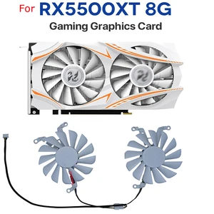 2 adet / takım, fan ekran kartı, cpu soğutucu, VGA, T-129215 SU-to PELADN Radeon RX 5500 XT RX5500XT 8GB GDDR6, soğutma grafik kartı için En çok satılan 12 ekran kartı, rx-5500 - xt-no. 12
