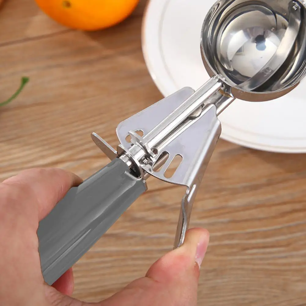 Cupcake Batter Portion Scoop Stainless Steel Ice Cream Scoop with Trigger Release Half Cup Cookie Dough Scoop Pastry for Kitchen