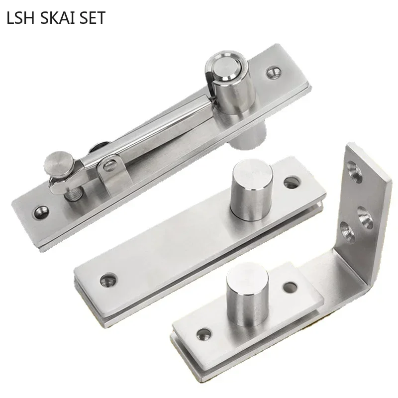 1Set Heavy Duty Stainless Steel Hinge 360 Degree Rotation Hidden Door Hinges Hidden Door Pivot Hinge System Furniture Hardware