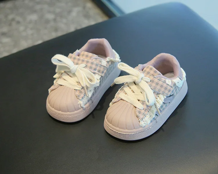 Mädchen Freizeitschuhe Weiche Sohle Baby Laufschuhe Süße Spitze 2026 Neue Mode Kinder Sportschuhe Rutschfest Trendig – Detail 10