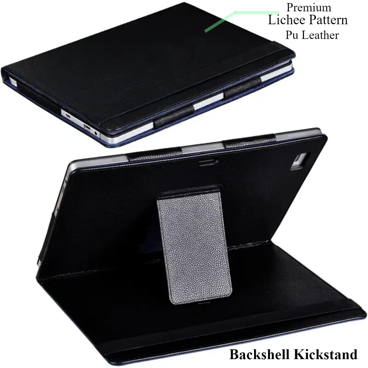Business Case for HP Elite X2 G4 12.3 Inch Tablet Cover Lichee Pattern Pu Leather with Kickstand Full Body Shockproof Protective - Image 4