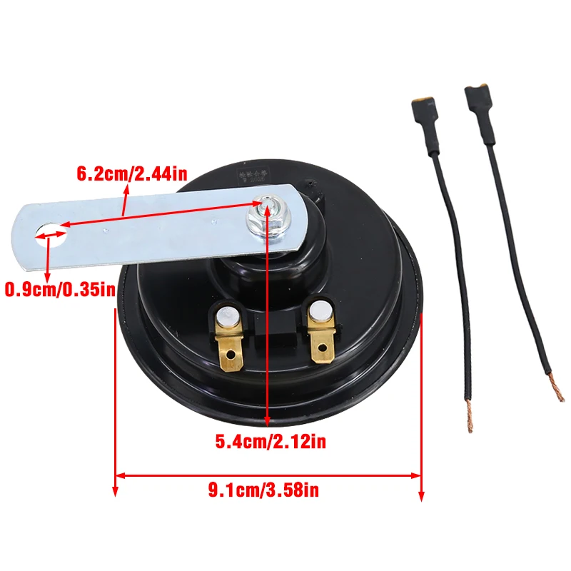 12V High and Low Frequency Electric Horn - New Shock Resistant, Waterproof Bowl-Shaped Horn for Cars & Motorcycles