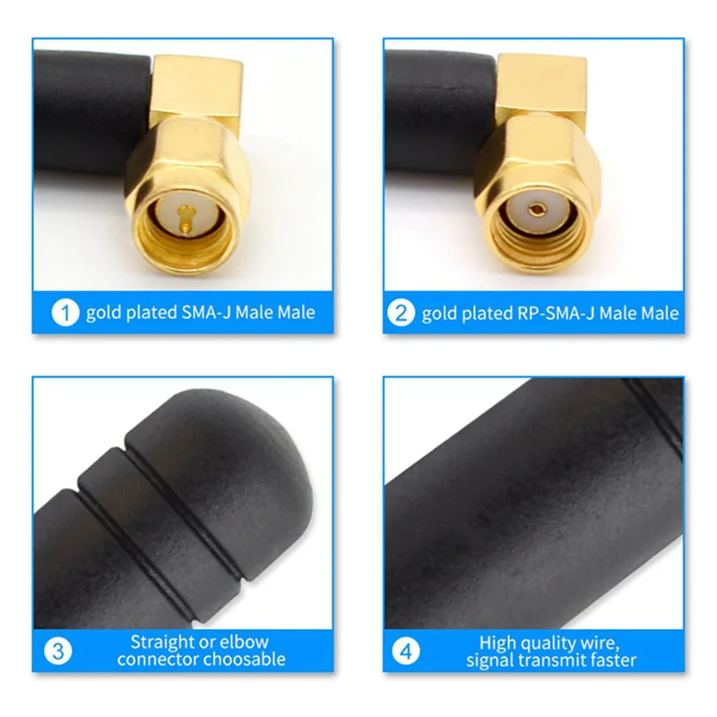 FULL-8 шт. 3Dbi 2,4 ГГц WIFI антенна SMA штекерный маршрутизатор Bluetooth антенны беспроводной модуль 2,4G антенна внешняя антенна