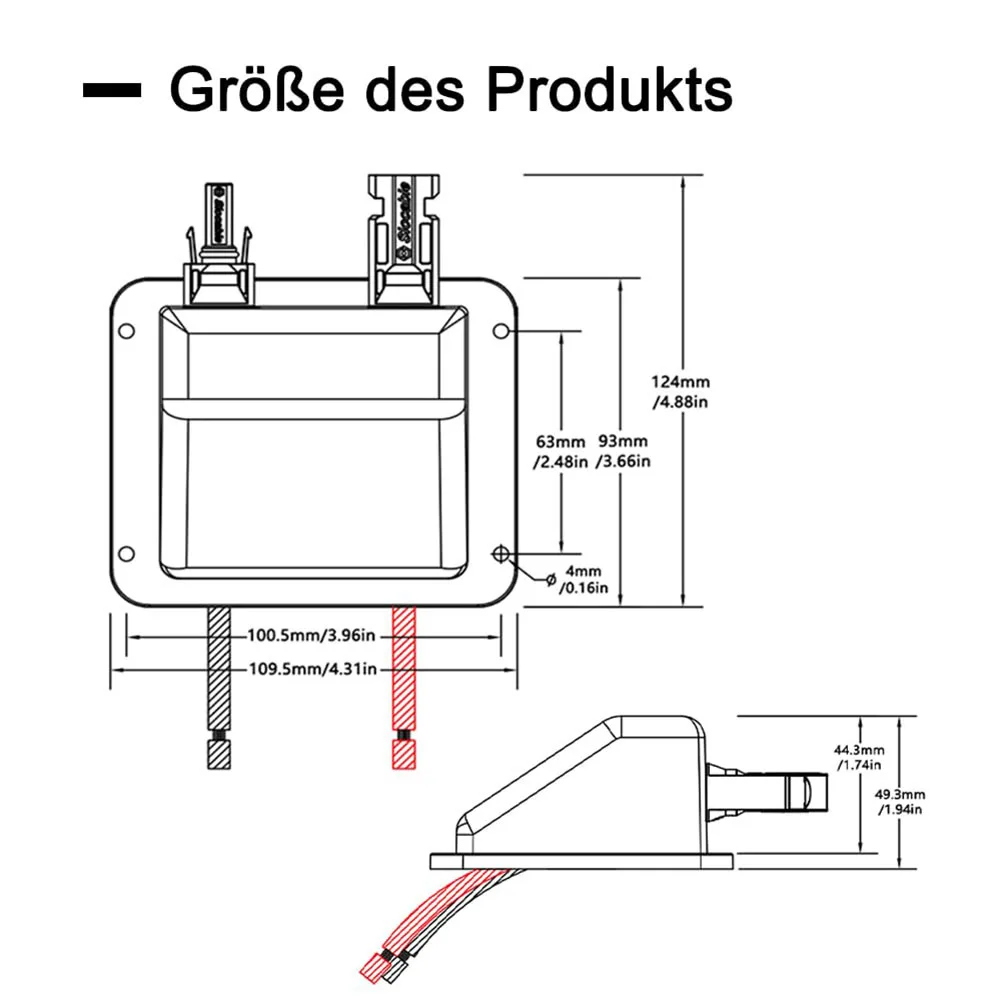 التركيب الكهربائي في الهواء الطلق الضميمة الكهربائية RV صندوق الأسلاك المزدوج كابل الطاقة الشمسية دخول الضميمة شاحن البطارية