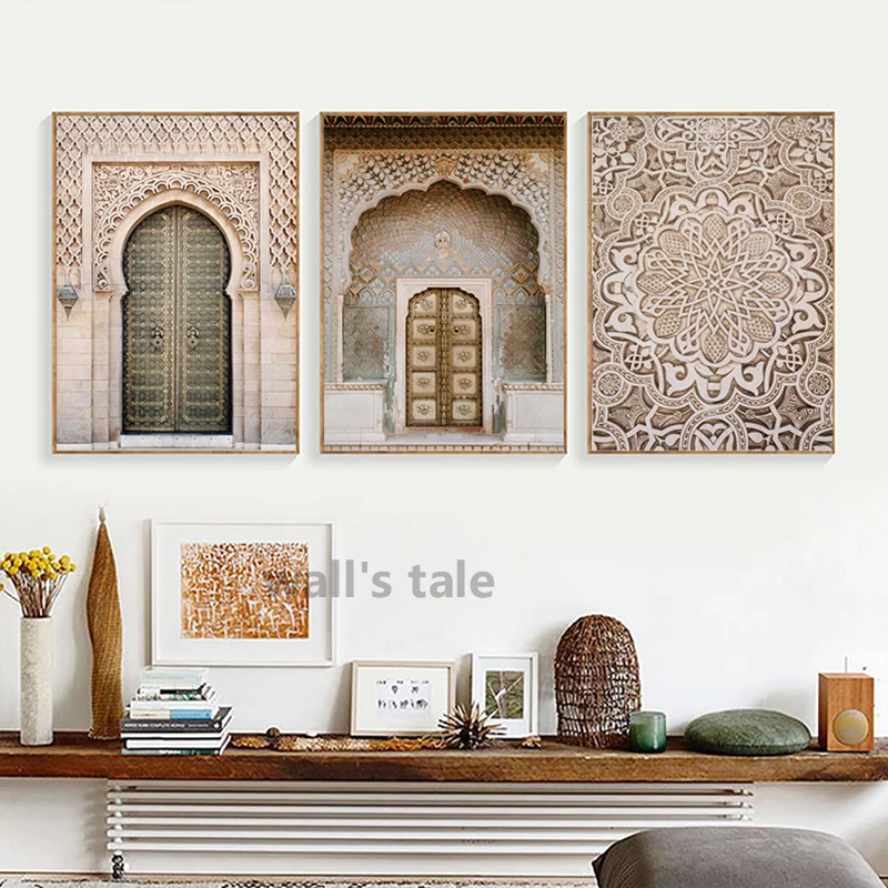 Architettura marocchina Fotografia Poster e stampe Islamico Wall Art Canvas Painting Mosaico Immagini murali per la decorazione del soggiorno