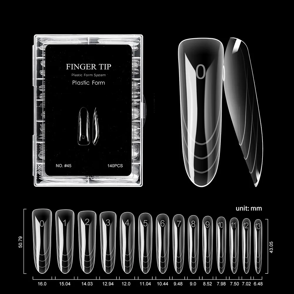 TP 70 stücke/140 stücke Klar Nagel Dual Form Volle Abdeckung Nagel Verlängerung System Schnelle Gebäude Gel Formen falsche Nagel Spitze Maniküre Werkzeuge