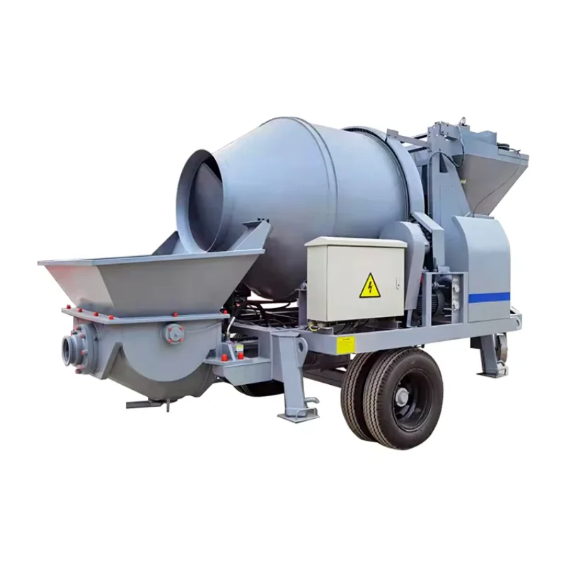 High Quality Mini Hydraulic  Concrete Pump Truck  Mixer Trailer Portable Pumps  Machines