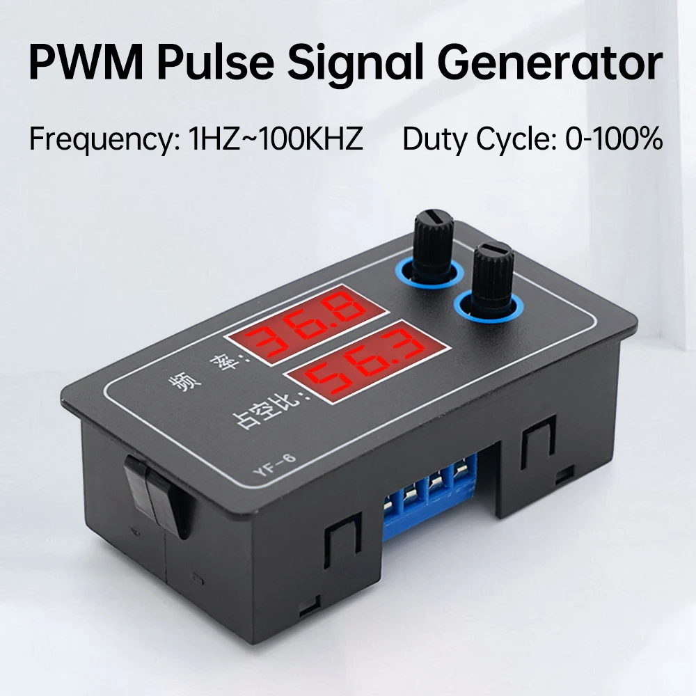 YF-6 генератор сигналов двойного режима светодиодный PWM 1 Гц-100 кГц PWM частота импульса рабочий цикл регулируемый квадратный/прямоугольный генератор волн