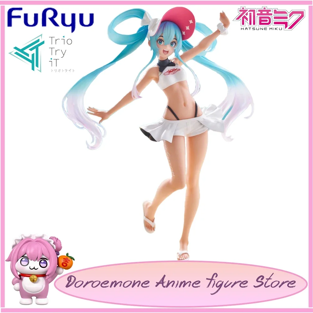 

In Stock Furyu Original Trio-Try-It Hatsune Miku Racing 2024 Summer Holiday Ver. Kawaii Anime Hot Girls Figures Decoration Gift