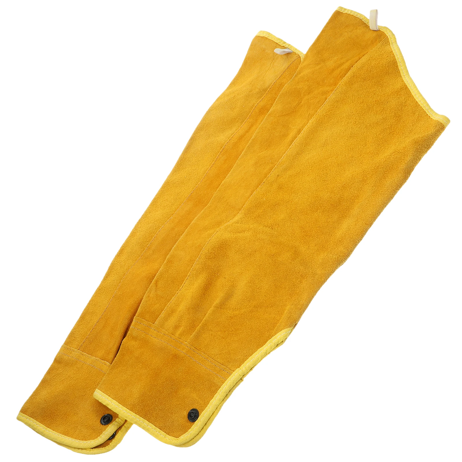 

Welding Sleeves Protective Oversleeves Thick Cowhide Metal Buttons Heat Insulation Flame Retardant Arm Protection Anti Scalding