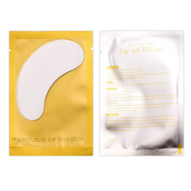 Almohadilla de Gel para extensiones de pestañas, parche para Injerto de pestañas debajo de los ojos, envolturas adhesivas de papel, herramientas de maquillaje, 1 bolsa, nuevo