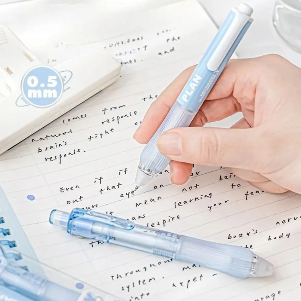 

Набор из 2 декоративных крошечных гелевых ручек из АБС-пластика, многофункциональная студенческая ручка для письма, выдвижная шариковая гелевая ручка 0,5 мм, школьная и дом