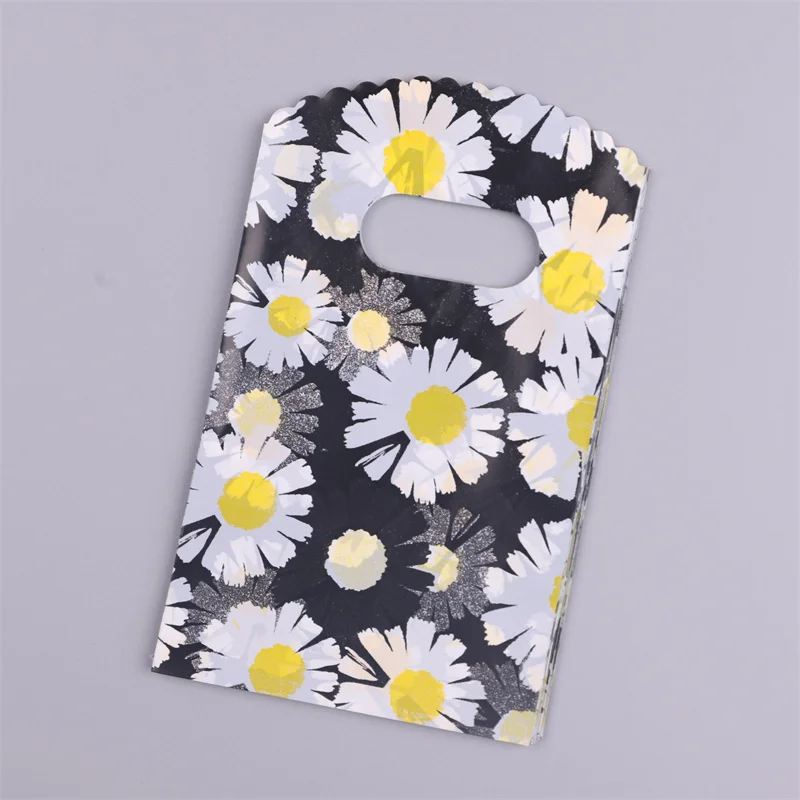 Small Gift Flower Packaging for Jewelry Accessories Plastique Mini Pouches Favor Christmas Candy Packaging 9*15cm 50Pcs