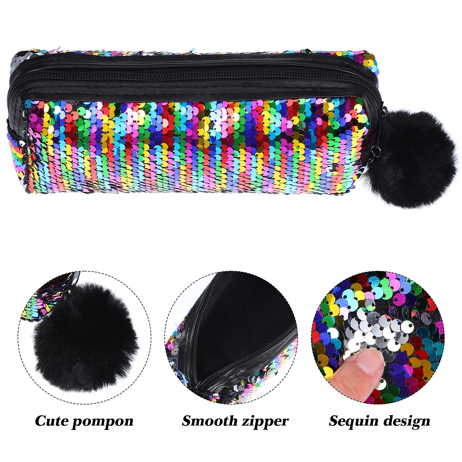 Cute Makeup Bag Mermaid Sequin Collection Pencil Organizer Case Stationery Child