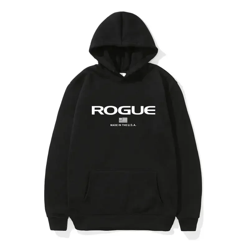 

Новая мужская спортивная толстовка 2026 года: флисовый худи Rogue Fitness в стиле хип-хоп для мужчин