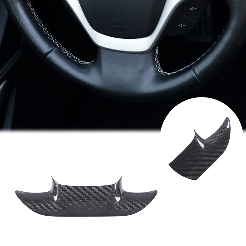

For Corvette C7 ZR1 Z06 2014-2019 real carbon fiber car steering wheel decoration parts car interior modification accessories