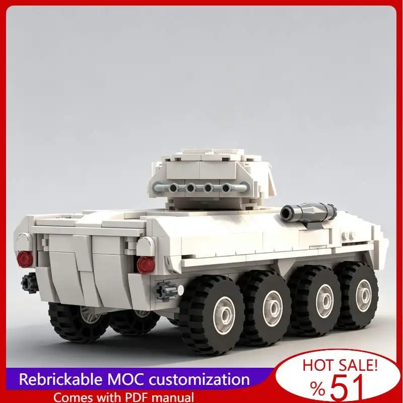 691PCS LAV 25 Lightweight Multifunctional War Series Armored Vehicle Building Blocks DIY Assembly Educational Festival Gifts Toy