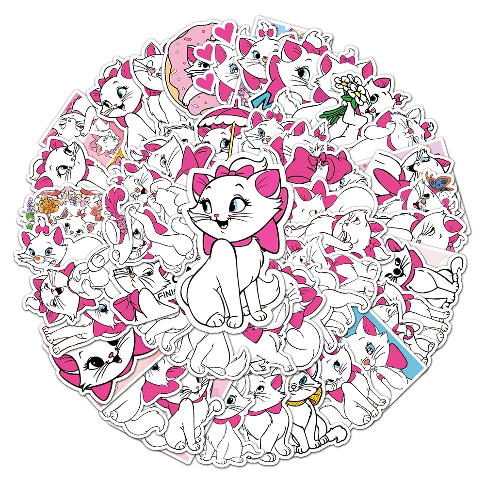 10/30/50PCS The Aristocats Cartoon Disney Marie Cat Stickers Cute Graffiti Decal Scrapbook Laptop Phone Luggage Kid Sticker Toy