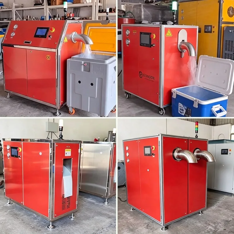 Food Grade Dry Ice Maker Machine 100kg/h Commercial Dry Ice Granulator Portable CO2 Dry Ice Pelletizer for Cold Chain Shipping