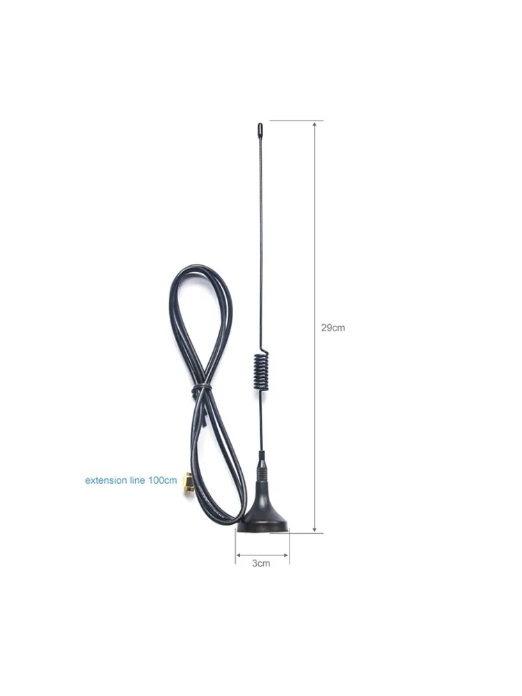CDEBYE TX868-XPL-100 Wifi Antena 868MHz 3.5dBi o wysokiej mocy dookólna interfejs SMA podstawa magnetyczna 1m podajnik Antena Antena — zdjęcie 2