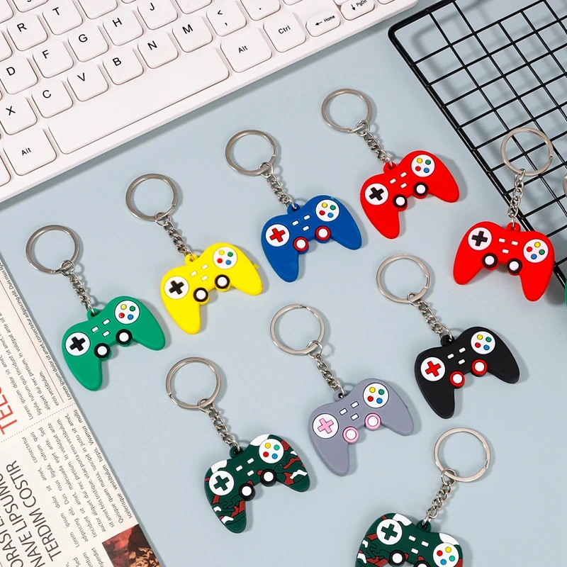 21Pieces Video Game Keychain Game Controller Keychain Game Party Controller Keychain Video Game Handle Keychains 7 Colors