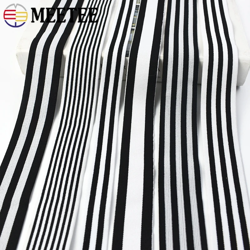 2/5/10M 25/30/35/40/50mm Stripe Elastic Band Underwear Rubber Bands for Sewing Clothes Dress Belt Ribbon Tape DIY Accessories