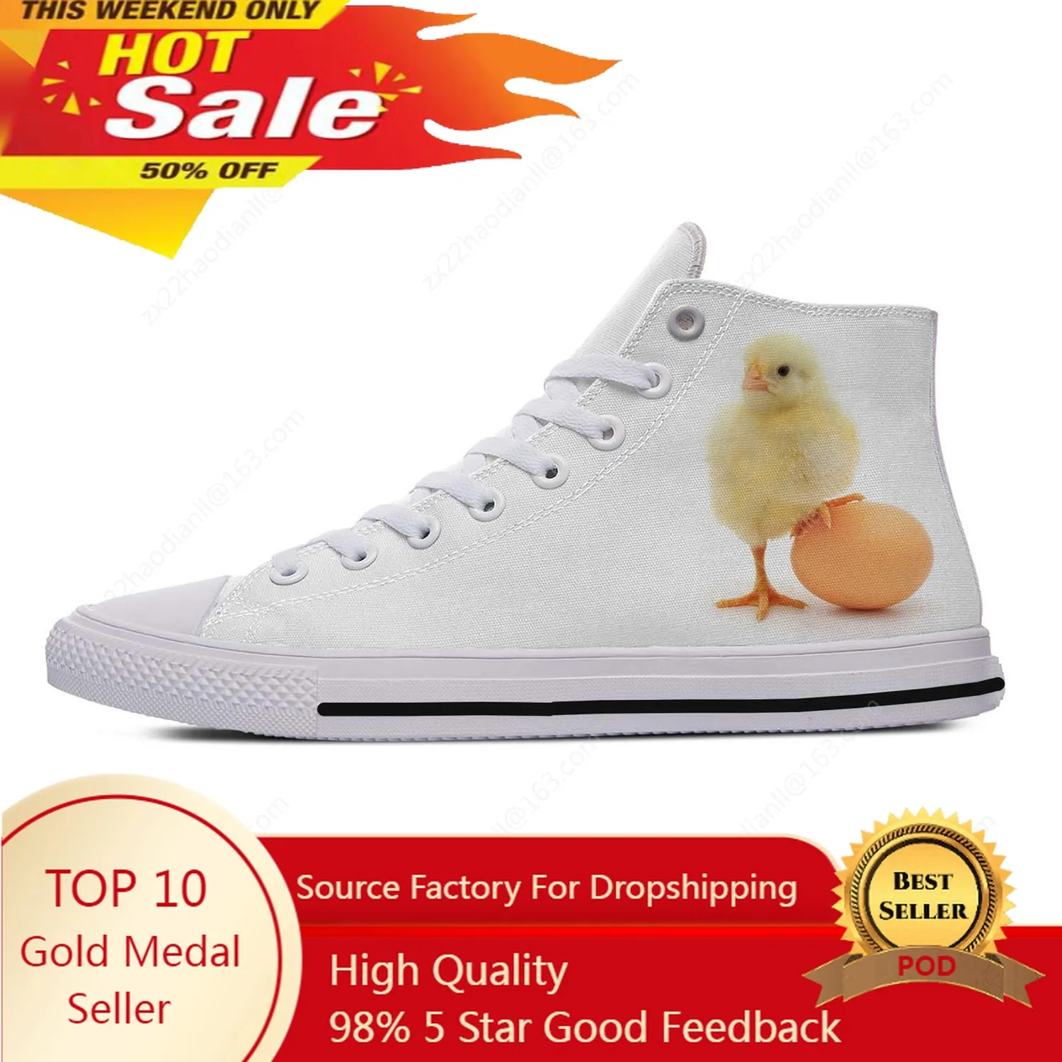 

Animal Rooster High Top Sneakers Men Women Teenager Casual Shoes The Muppet Show Canvas Running Shoes 3D Print Lightweight shoe