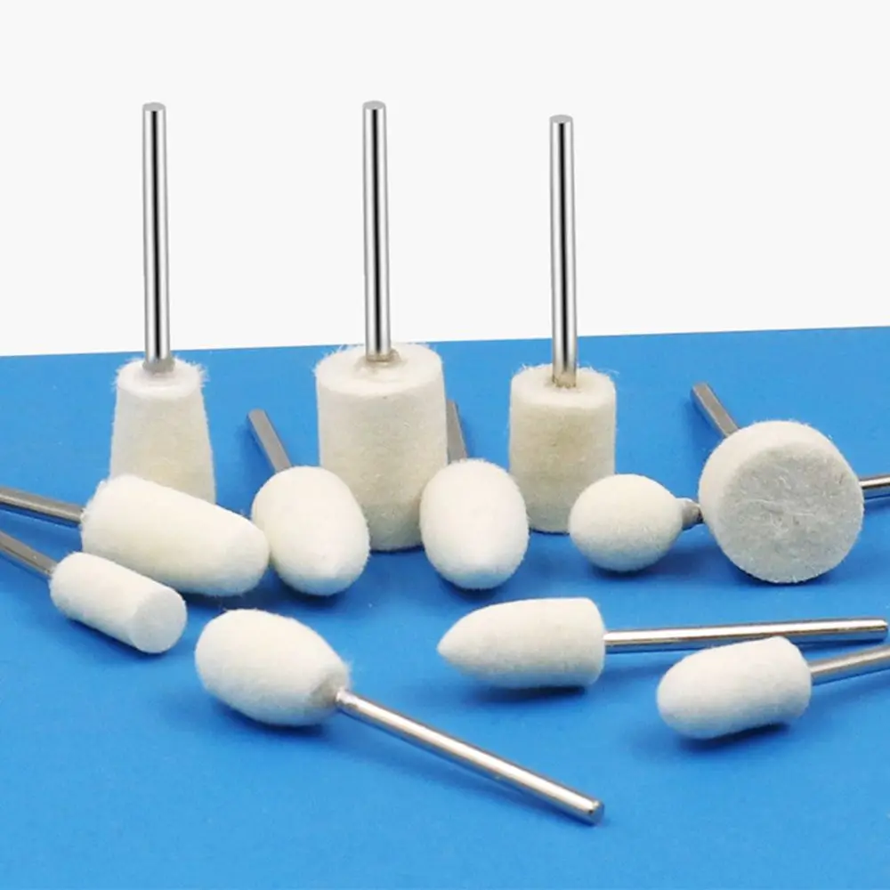 

12Pcs Nails Supplies Accessories Electric Abrasive Tools Wool Wheel Wool Grinding Head Manicure Polishing Grinding Head