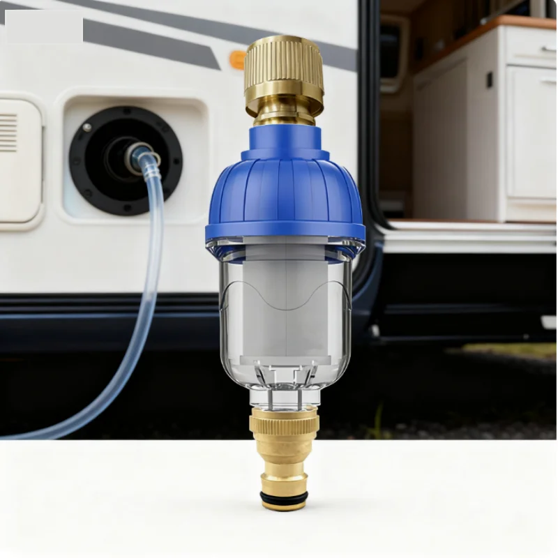 

1pcs Caravan Water Addition Filter Kit Water Tank Impurity Removal Pre Filtration Device Outdoor Water Filling External Purifier