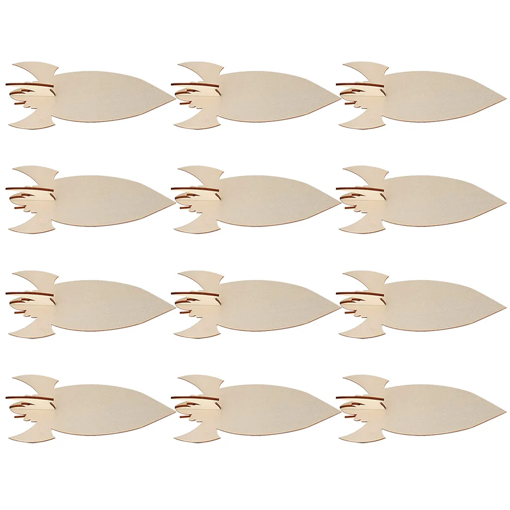 1 مجموعة 1 مجموعة من Diy بها بنفسك الحرف الصواريخ الخشبية غير المكتملة الكتابة على الجدران للأطفال رسمت باليد الخشب الحرفية عدة الأطفال مشروع فني الطلاب