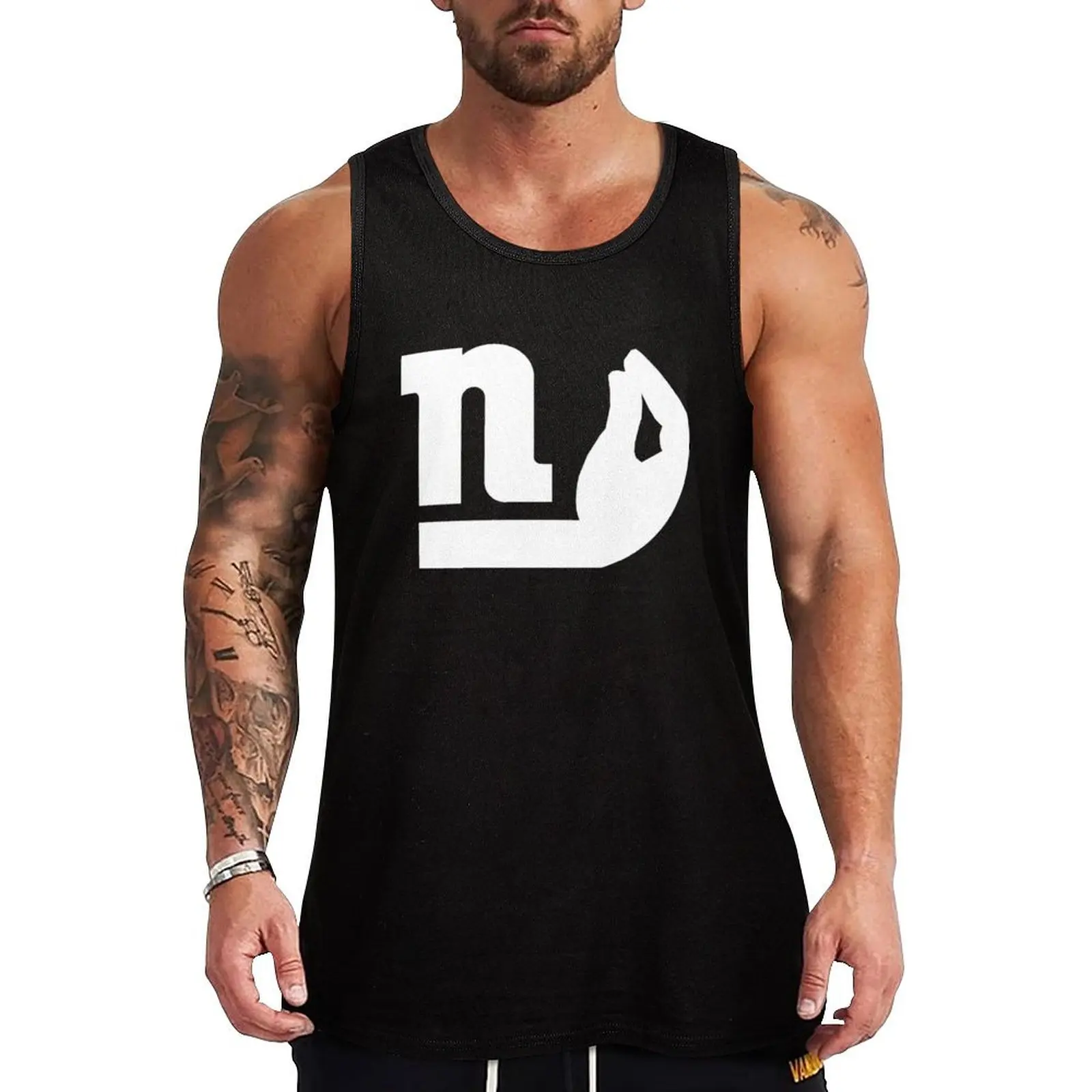 Nyg devito hand Tank Top T-shirt Men's gym Muscle fit gym shirt man Man gym clothes