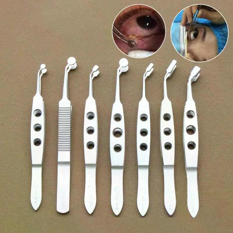Eyelid Tweezers Meibomian Gland Forceps Women Clip Eyelash Compressor Stainless Steel Metal Expressor Extension Makeup Accurate