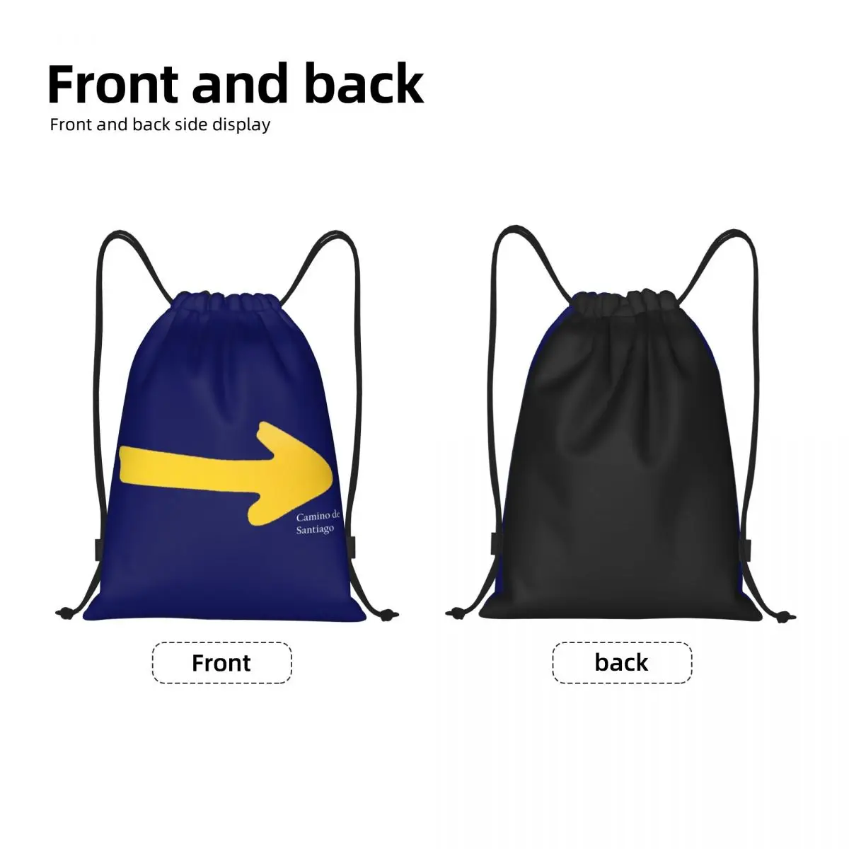 Custom Camino De Santiago Drawstring Bags for Training Yoga Backpacks Men Women Spain Compostela Sports Gym Sackpack