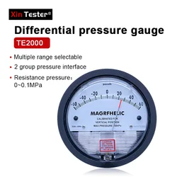 Xin Tester Micro Differential Pressure Gauge Clean Room/Breeding Negative Different Measuring Range -30-30Pa 0-60Pa Available