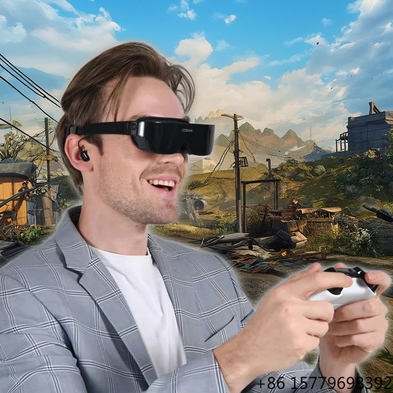 

4K 3D AR Smart Glasses with 800" Virtual Screen, HD Portable Private Cinema 1080P Viewing for Movies Games
