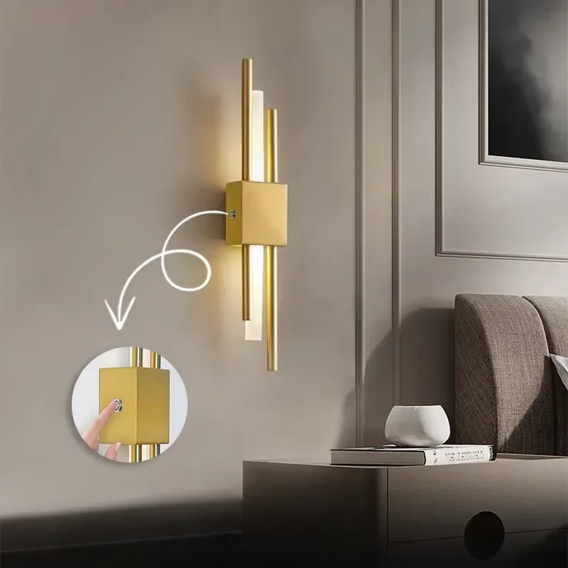 Nordic LED Wall sconce Lamp Indoor USB Plug in Light Bedroom Bedside Living Room Home Hotel Stairs Decoration Modern Wall