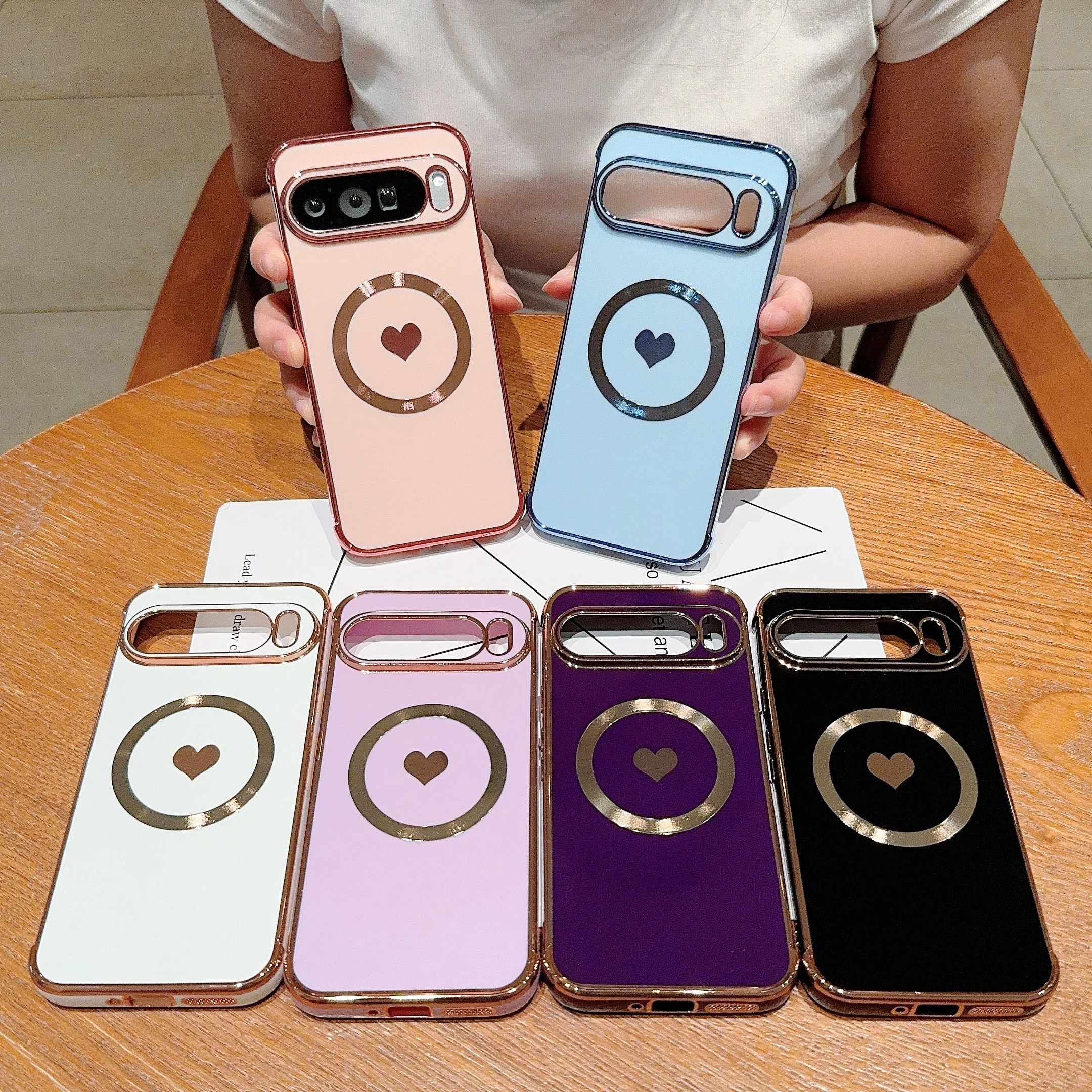 

Luxury Solid Color Magnetic Phone Case For Google Pixel 10 Pro 10 10a Shockproof Wireless Charging Full Camera Protection Cover